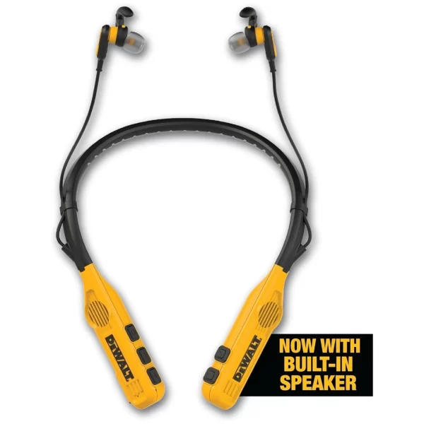 DEWALT 2'si 1 Arada Boyun Askılı Bluetooth Kulaklık Dahili Hoparlörler