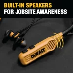 DEWALT 2'si 1 Arada Boyun Askılı Bluetooth Kulaklık Dahili Hoparlörler
