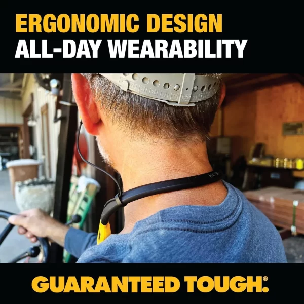 DEWALT 2'si 1 Arada Boyun Askılı Bluetooth Kulaklık Dahili Hoparlörler