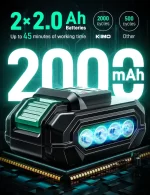 KIMO 20V Akülü Cırcır Anahtarı 3/8 Set 74 Ft-lbs 400 RPM Elektrikli Cırcır Anahtarı