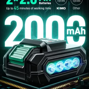 KIMO 20V Akülü Cırcır Anahtarı 3/8 Set 74 Ft-lbs 400 RPM Elektrikli Cırcır Anahtarı