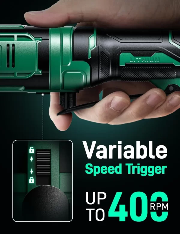 KIMO 20V Akülü Cırcır Anahtarı 3/8 Set 74 Ft-lbs 400 RPM Elektrikli Cırcır Anahtarı