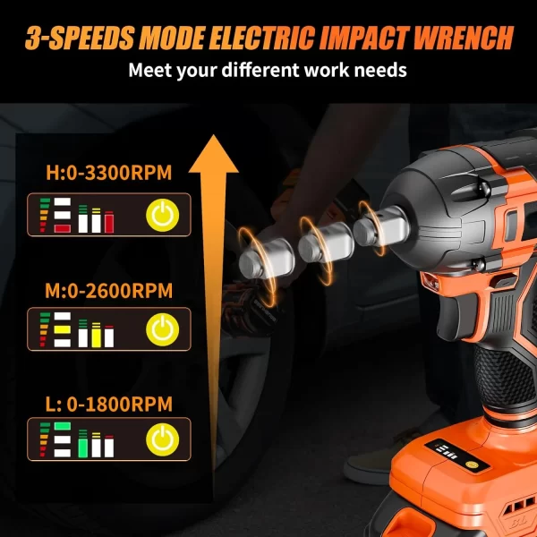 Protmex Darbeli Şarjlı 700 NM 3300RPM Fırçasız Yüksek Torklu Darbeli Motor