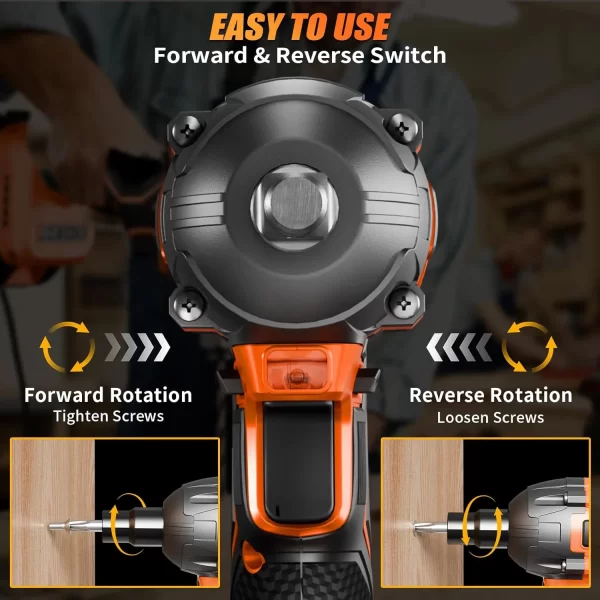 Protmex Darbeli Şarjlı 700 NM 3300RPM Fırçasız Yüksek Torklu Darbeli Motor