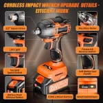 Protmex Darbeli Şarjlı 700 NM 3300RPM Fırçasız Yüksek Torklu Darbeli Motor