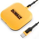 DEWALT Hızlı Kablosuz Şarj Pedi Tip C Kablo ve AC Adaptörü Dahil