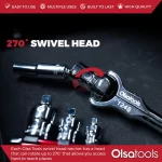 Olsa Tools 90T Döner Başlı Cırcırlı Anahtar Seti, 3 Parça