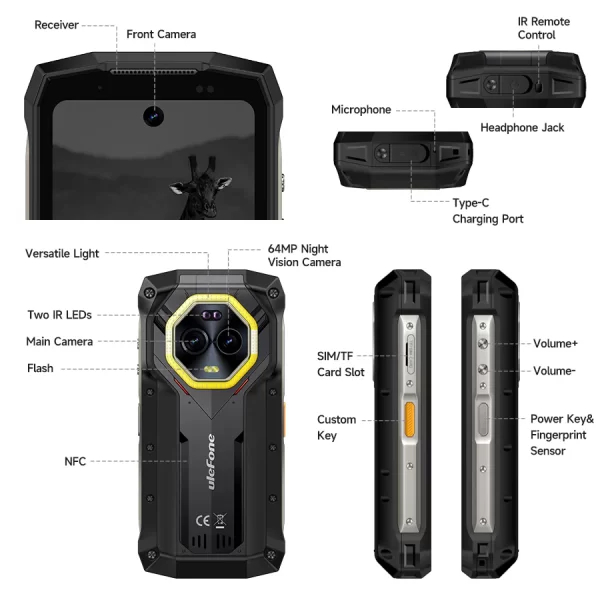 Ulefone Armor 20T Pro 5G Termal Kameralı Mini Sağlam Telefon