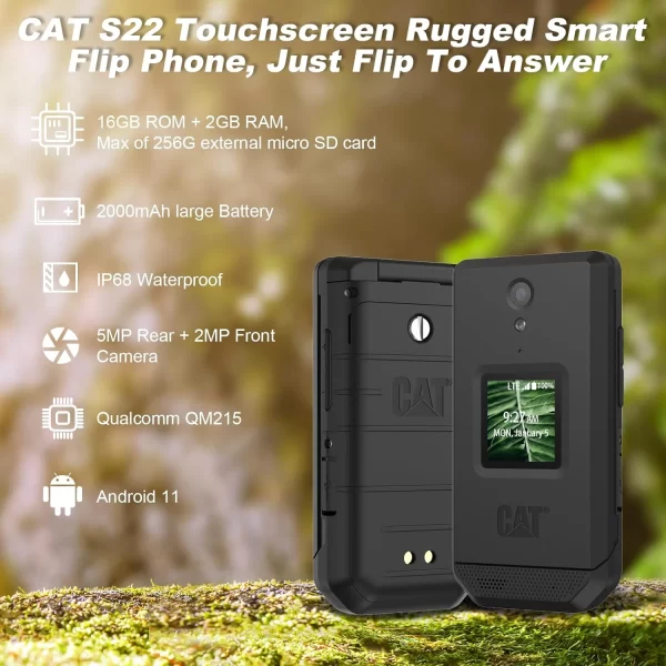 CAT S22 Sağlam Kapaklı Telefon 2.8" Dokunmatik Ekran