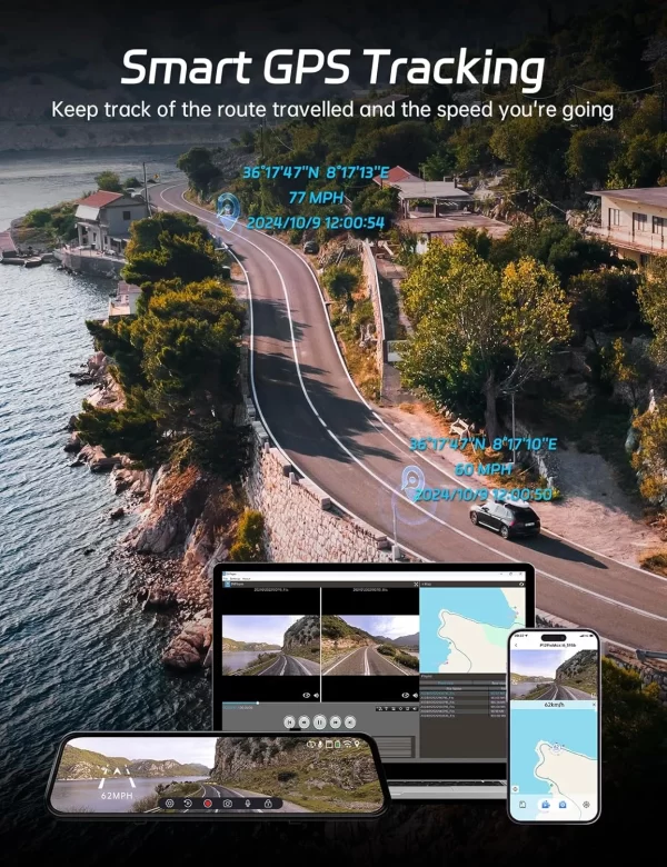 P12 Pro Max 4K+2.5K Dikiz Aynası Kamerası 5G WiFi'lı 12"