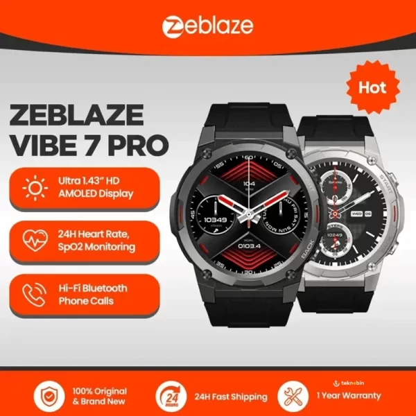 Zeblaze Vibe 7 Pro Akıllı Saat 1.43'' AMOLED Ekran Hi-Fi Telefon Görüşmeleri