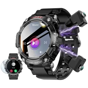 T96 Kulaklıklı Akıllı Saat 1.52" HD Ekranlı 3'ü 1 Arada Bluetooth Saat