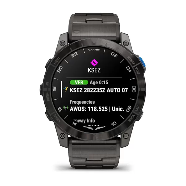 Garmin D2™ Mach 1 Pro, GPS Hareketli Harita, Havacılık Saati