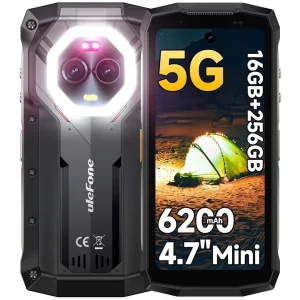 Ulefone Armor Mini 20 Pro 5G 16 GB + 256 GB 6200 mAh, 64 MP Gece Görüşü
