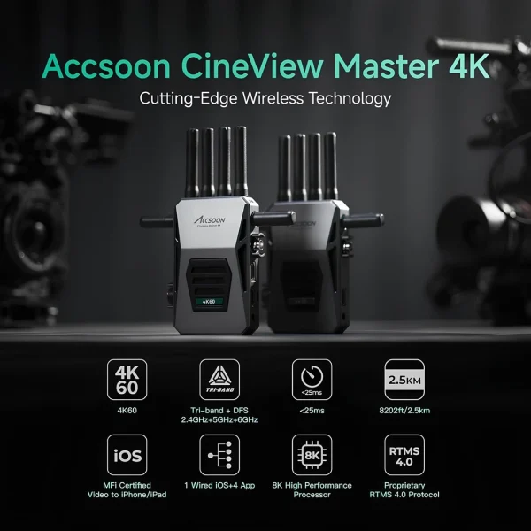 Accsoon CineView Master 4K Kablosuz Video Verici Alıcı