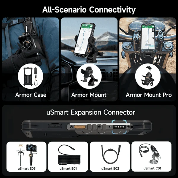 Armor 28 Ultra İlk Al özellikli sağlam akıllı telefon 5G AI Soc Dimensity 9300