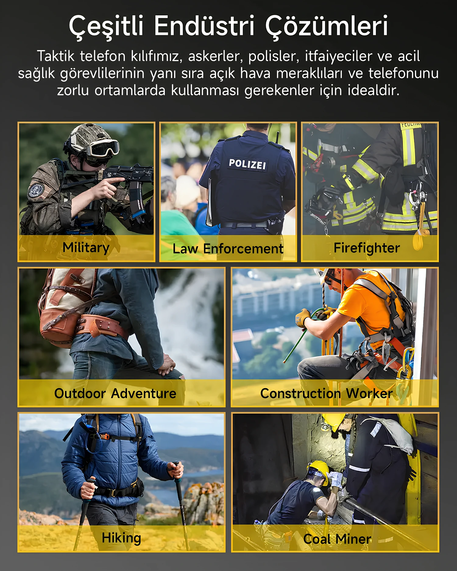 Armor Molle Holster Evrensel Taktik Telefon Kılıfı