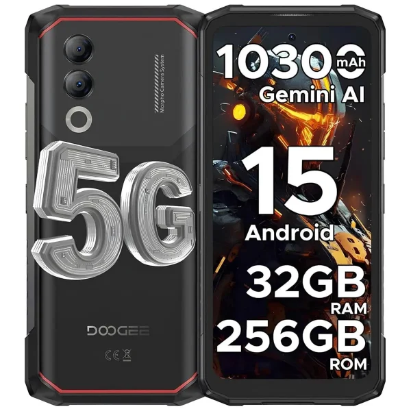 DOOGEE Blade 20 Turbo 5G Rugged Telefon 32 GB+256 GB TF 2 TB 10300 mAh Pil