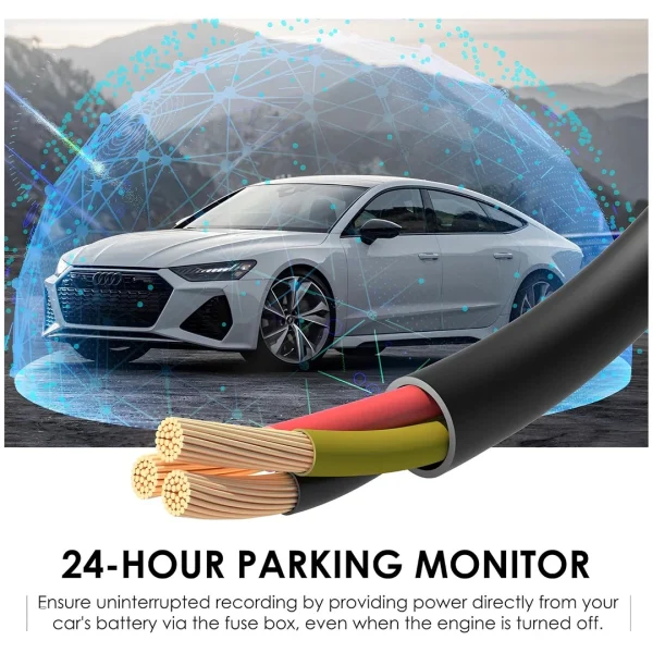 Pelsee Dash Cam Sabit Kablo Takımı, Type-C Tam Set Sabit Kablo Takımı Sigortası