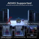 P12 Plus 4K ADAS ve BSD'li Dikiz Aynası Kamerası, 5.8GHz WiFi Aynalı Ön ve Arka Kamera