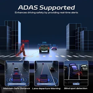 P12 Plus 4K ADAS ve BSD'li Dikiz Aynası Kamerası, 5.8GHz WiFi Aynalı Ön ve Arka Kamera