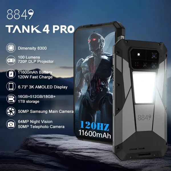 TANK 4 Pro Dünyanın ilk 720P Projeksiyonlu AMOLED Ekranlı Telefonu