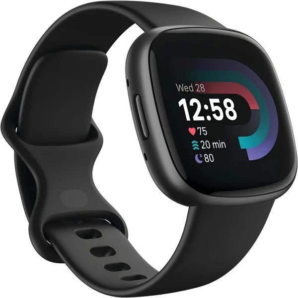 Fitbit Versa 4 Fitness Akıllı Saat GPS 7/24 Kalp Atış Hızı 40'tan Fazla Egzersiz Modu, Uyku Takibi ve Daha Fazlasına Sahip Fitbit Versa 4 Fitness Akıllı Saat.