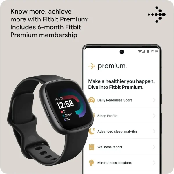 Fitbit Versa 4 Fitness Akıllı Saat GPS 7/24 Kalp Atış Hızı