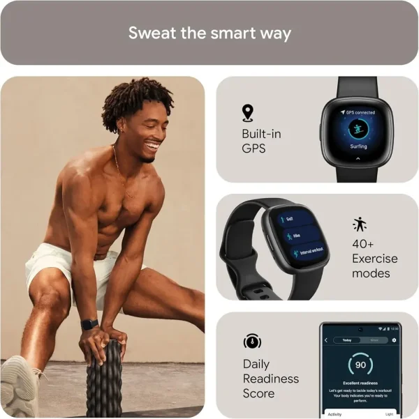 Fitbit Versa 4 Fitness Akıllı Saat GPS 7/24 Kalp Atış Hızı