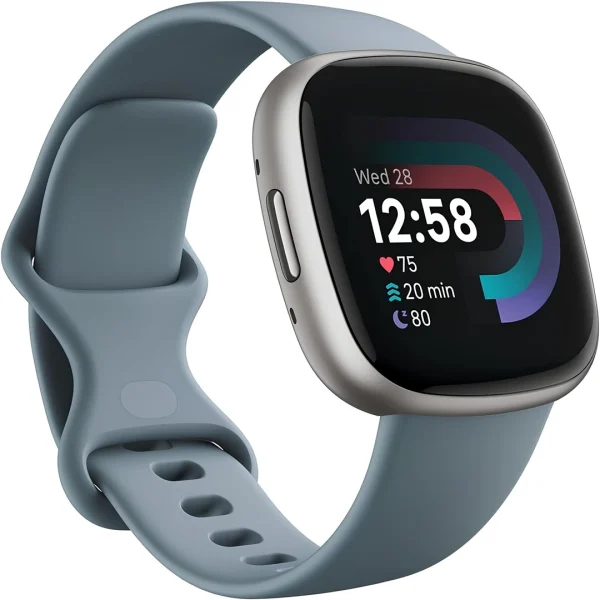 Fitbit Versa 4 Fitness Akıllı Saat GPS 7/24 Kalp Atış Hızı 40'tan Fazla Egzersiz Modu, Uyku Takibi ve Daha Fazlasına Sahip Fitbit Versa 4 Fitness Akıllı Saat.