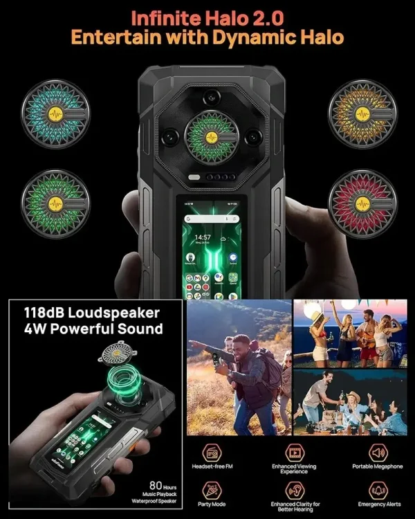 Ulefone Armor 33 Pro 5G AI Rugged Akıllı Telefon Çift Ekran 32 GB + 512 GB