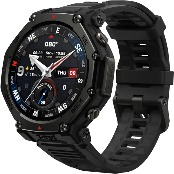 Amazfit T-Rex 3 Pro Outdoor Akıllı Saat 48 mm Safir AMOLED Ekran Ti Çerçeve, Çift Bant GPS, Çevrimdışı Haritalar, 25 Gün Pil Ömrü, Dahili El Feneri, 10 ATM
