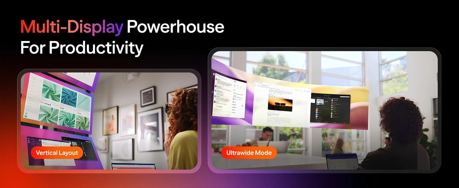 VİTURE Luma Pro XR Gözlük 152 inç 1200p Ultra Keskin Ekran 1000 Nit