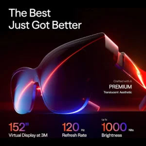İTURE Luma Pro XR Gözlük 152 inç 1200p Ultra Keskin Ekran 1000 Nit — 152″ sanal ekran, 120 Hz ve 1000 nit parlaklık vurgulu tanıtım görseli