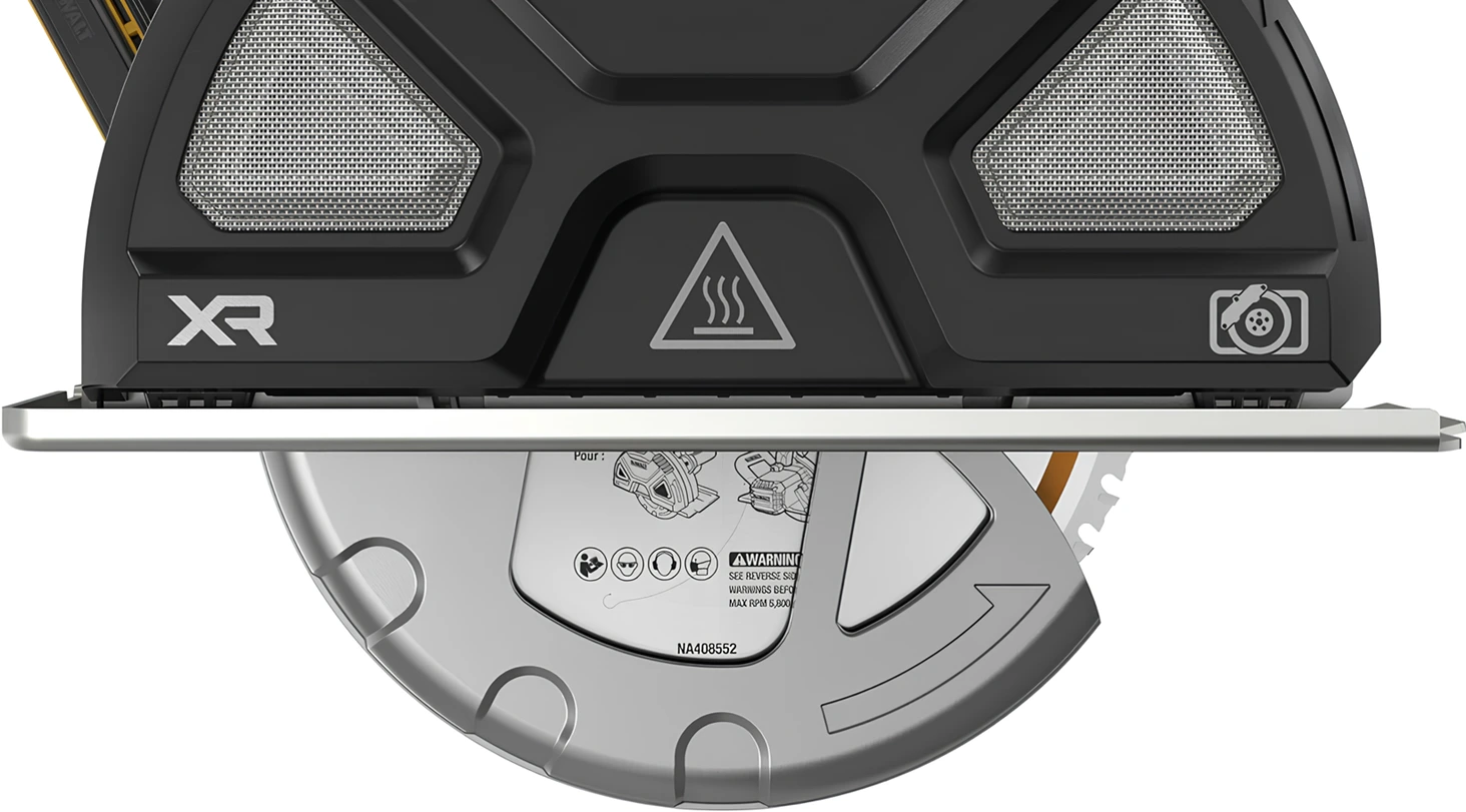 DEWALT 184 mm 18 Volt Akülü Metal Daire Testere DCS383N-XJ (Fırçasız motor, elektronik motor freni, paslanmaz çelik testere ayağı, magnezyum koruyucu kapak, pil ve şarj cihazı dahil değildir)