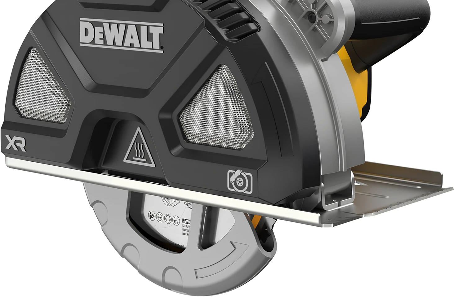 DEWALT 184 mm 18 Volt Akülü Metal Daire Testere DCS383N-XJ (Fırçasız motor, elektronik motor freni, paslanmaz çelik testere ayağı, magnezyum koruyucu kapak, pil ve şarj cihazı dahil değildir)