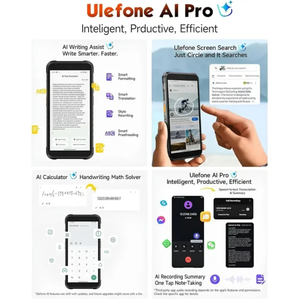 Ulefone RugKing Rugged Akıllı Telefon 9600mAh Android 15