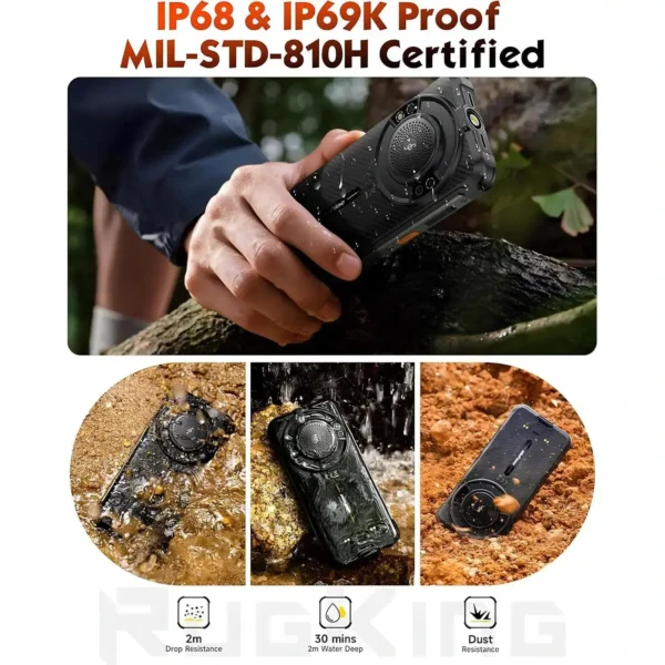 Ulefone RugKing Rugged Akıllı Telefon 9600mAh Android 15