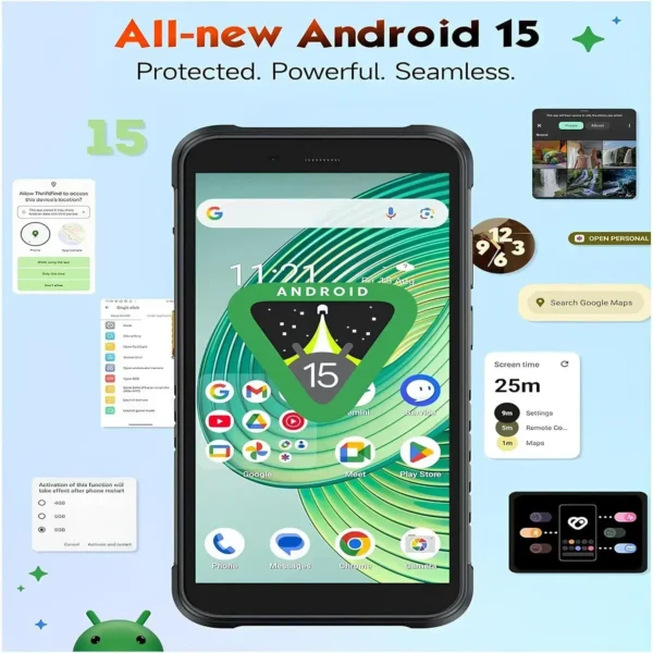 Ulefone RugKing Rugged Akıllı Telefon 9600mAh Android 15