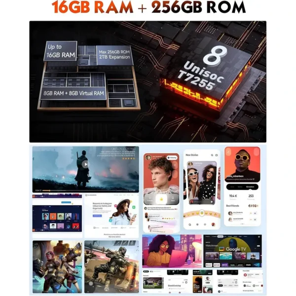 Ulefone RugKing Rugged Akıllı Telefon 9600mAh Android 15