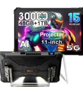 Blackview Active 12 Pro 5G — 30000 mAh batarya, 48GB RAM + 1TB depolama, Android 15, 11 inç projeksiyon özellikli dayanıklı tablet — Teknobin