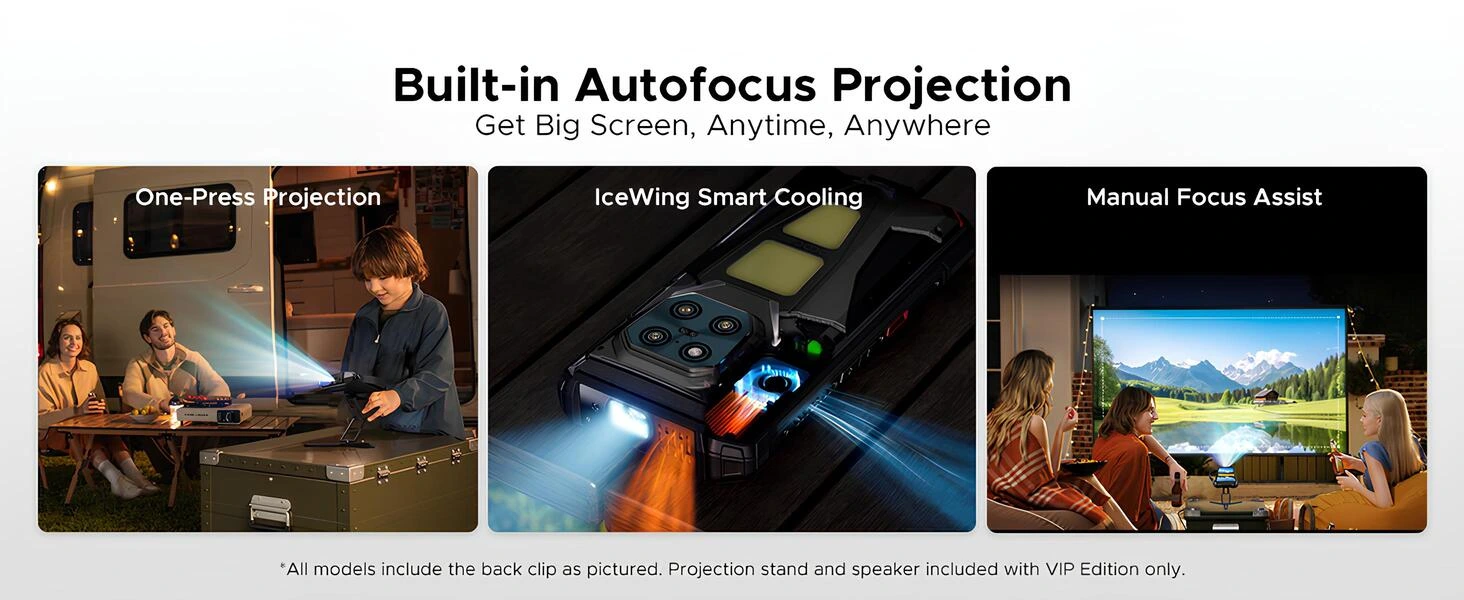 Tek Tuşla Projeksiyon Her Zaman, Her Yerde Büyük Ekranın Keyfini Çıkarın Tek bir dokunuşla, herhangi bir alanı anında kişisel sinemanıza dönüştürün. V Max Play, otomatik odaklı projeksiyon, dahili öğretim modu ve akıllı ortam ipuçlarıyla kurulumunuzu basitleştirir: kablo yok, karmaşa yok, sınır yok.