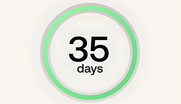 Olağanüstü 35 günlük pil ömrüScanWatch Nova Brilliant Edition ve olağanüstü pil ömrüyle özgürlüğün tadını çıkarın. Günlük şarj derdine veda edin; uzun ömürlü gücü gönül rahatlığı ve kesintisiz kullanım sağlar. O kadar keyif alacaksınız ki, şarj edilmesi gerektiğini bile unutabilirsiniz.