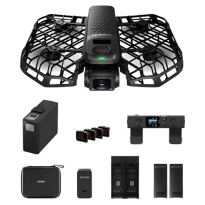 HOVERAir X1 Pro / ProMax set içeriği – drone, Power Case, ND filtre seti, Beacon kontrolcü, bataryalar, taşıma çantası ve aksesuarlar.