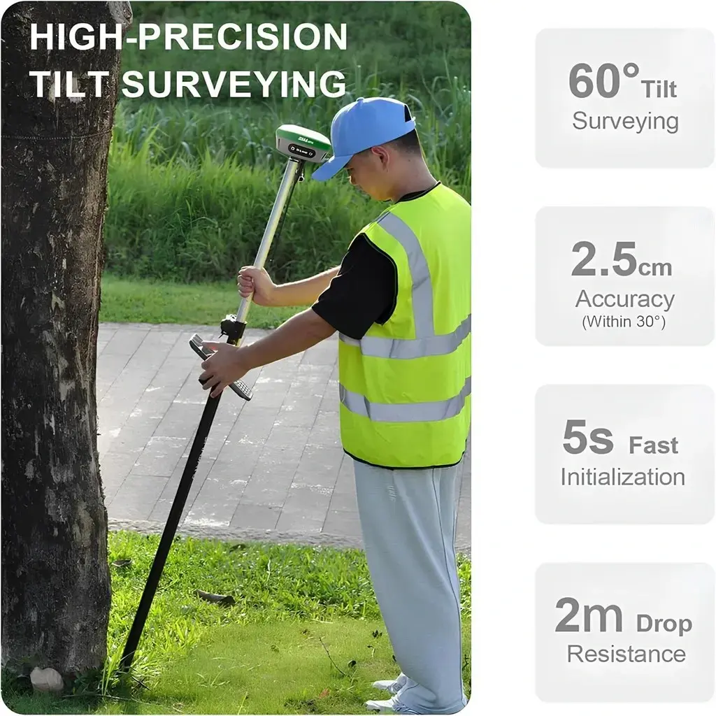 teknobin-imagess-product-sma26pro-rover-base-rtkgnss-teknobincom-37013 “Yüksek Hassasiyetli Eğim Ölçümü” (High-Precision Tilt Surveying) Sağdaki kutularda: 60° Eğim Ölçümü 2,5 cm Doğruluk (30° içinde) 5 saniyede hızlı başlatma 2 m düşme dayanıklılığı