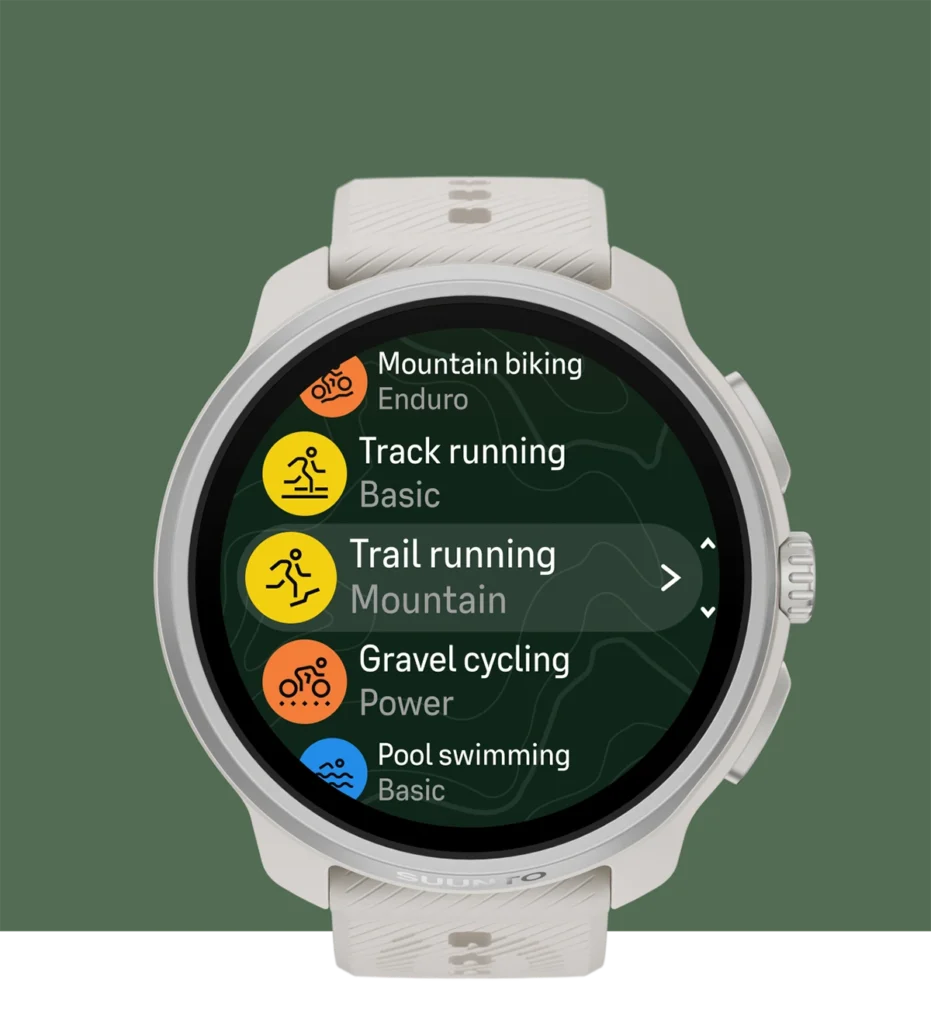 Harekete geçin ve her mevsimde macera yaşayın. 115'ten fazla spor moduyla Race 2, patika koşusu, kros kayağı, dağ bisikleti ve açık su yüzmede size eşlik edecek. En sevdiğiniz spor ne olursa olsun, yeni donanım ve güncellenmiş algoritmalar mümkün olan en iyi doğruluğu sağlayarak her zaman doğru antrenman bölgesinde kalmanızı ve nerede olursanız olun antrenman yükünüz hakkında daha doğru bilgiler edinmenizi sağlar.