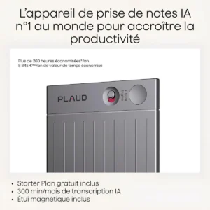 Plaud Note dijital ses kaydedici metal gövde detayları ve manyetik arka yüzey tasarımı