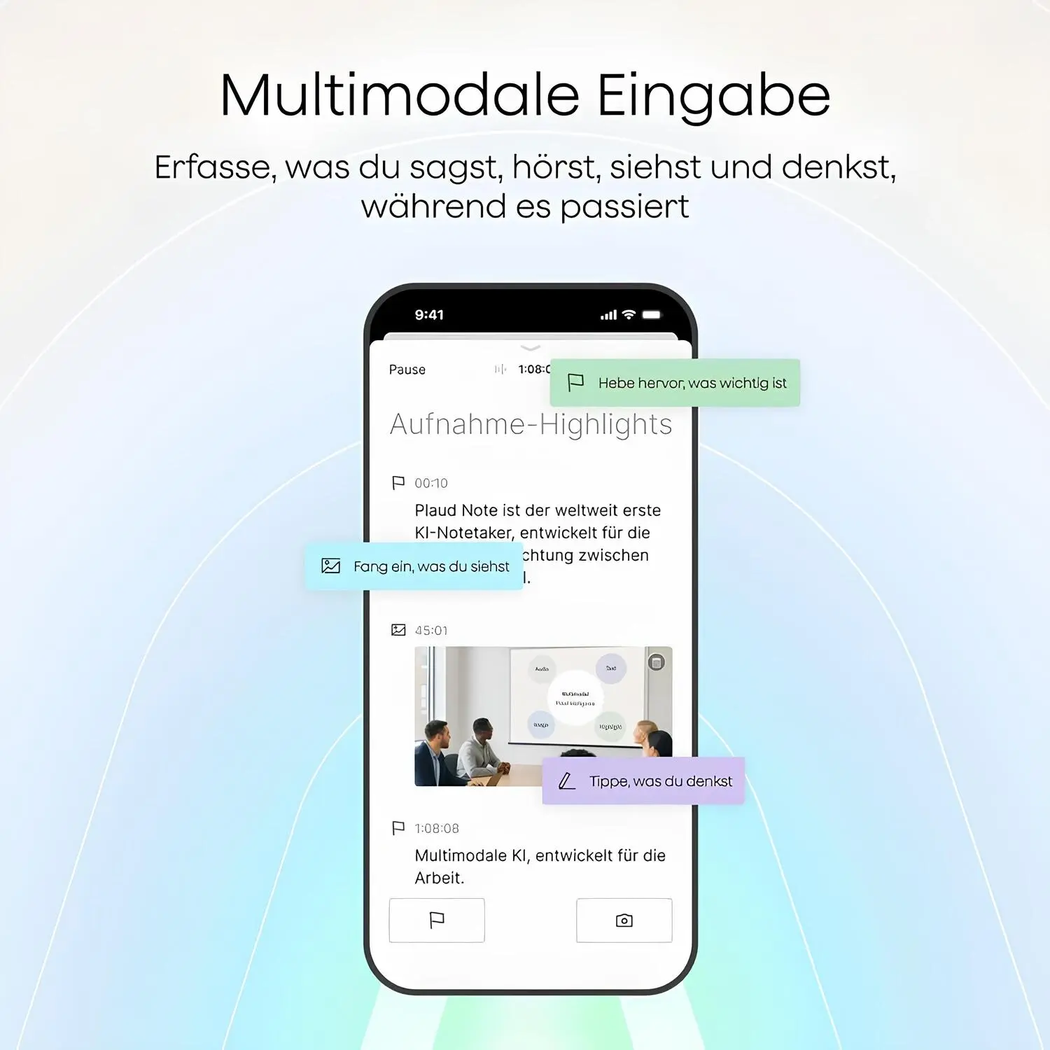 plaud-notepin-s-yapay-zeka-diktasyon-ve-ses-kayit-cihazi-2026-teknobincom-4 Plaud NotePin S multimodal yapay zeka ses görüntü ve metinle not alma ekranı