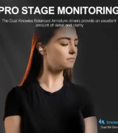 xvive t9 kulak içi kulaklık, çift dengeli armatür sürücü vurgulu sahne monitör görseli