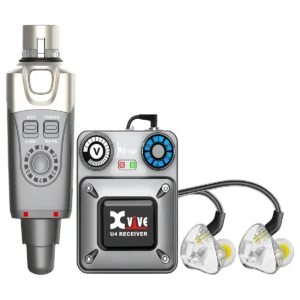 xvive u4t9 kablosuz kulak içi monitör sistemi, u4 alıcı, verici ve t9 kulak içi kulaklık seti